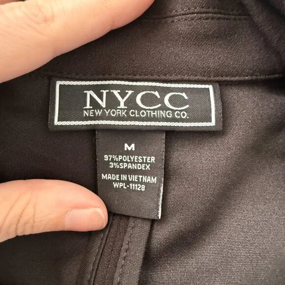 NYCC New York Clothing Co Black Tailored Blazer | Size M - Picture 9 of 10